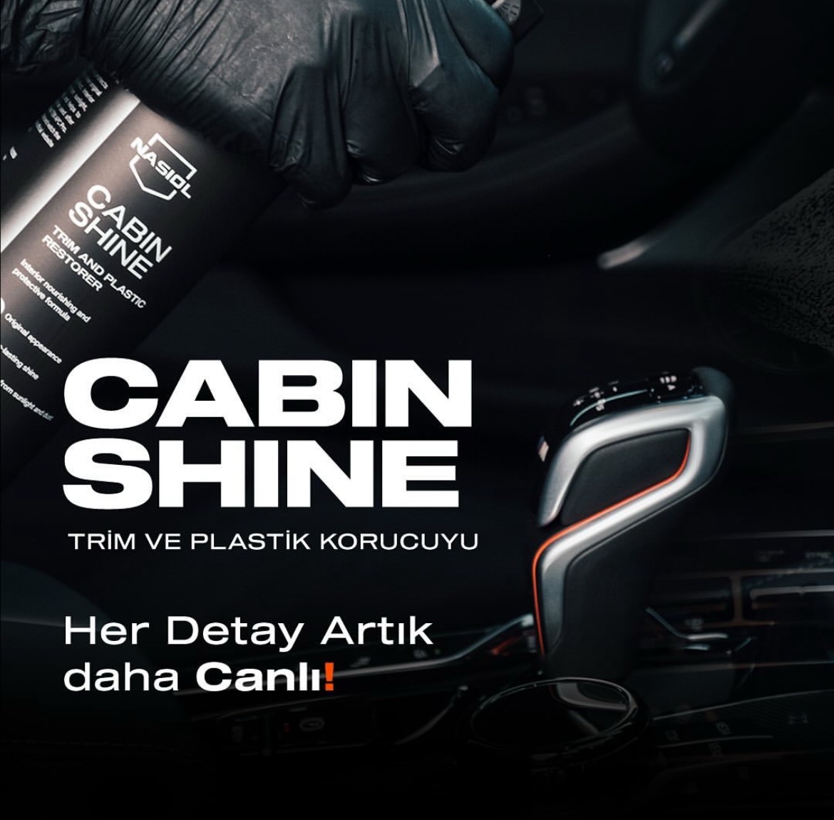 Nasiol Cabin Shine Trim ve Plastik Korucuyu/Yenileyici-500ml - Görsel 6