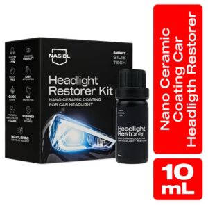 Nasiol Headlight Restorer Nano Seramik Far Yenileme ve Koruma Kiti 3 Yıl Dayanım 10 ML